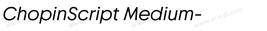 ChopinScript Medium字体转换
